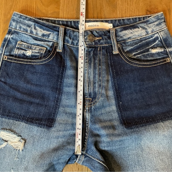 Hidden Jeans Patch Pocket Straight Leg Women’s Size 24 EUC - Picture 12 of 14